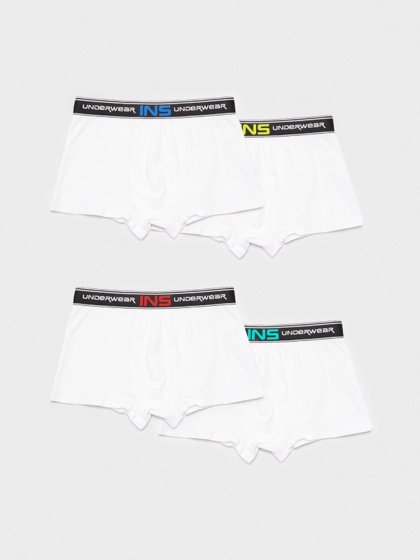 Pack 4 boxers blancos blanco