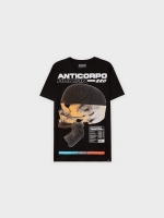 %Pto% Camiseta Anticorpo negro vista frontal