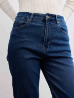%Pto% Jeans mom slim denim claros azul oscuro