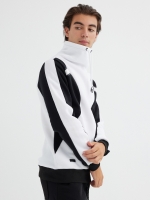%Pto% Sudadera cuello fluido sin capucha blanco