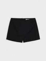 %Pto% Skort de falda cruzada negro vista frontal