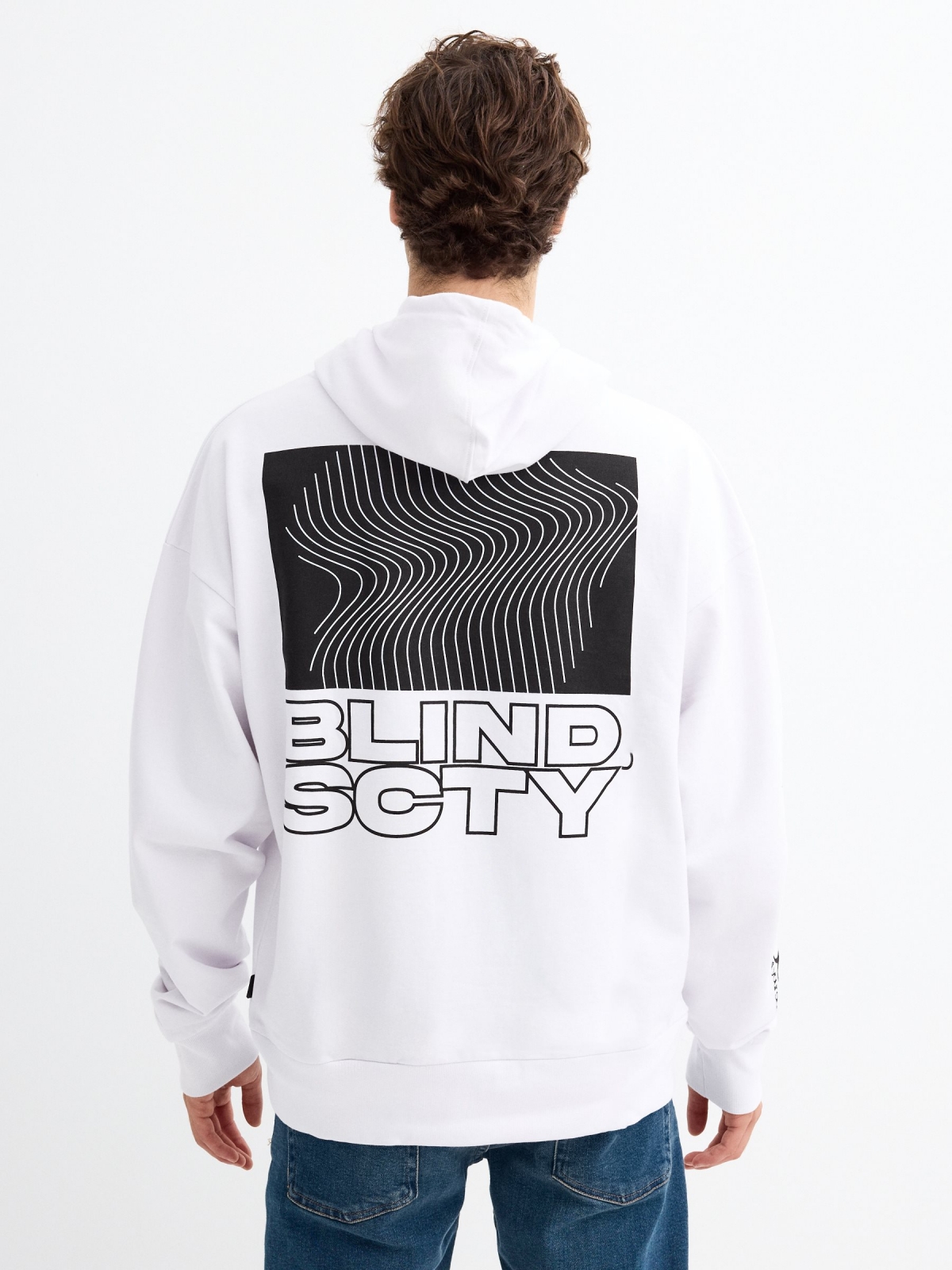 Blind SCTY Sweatshirt white middle back view