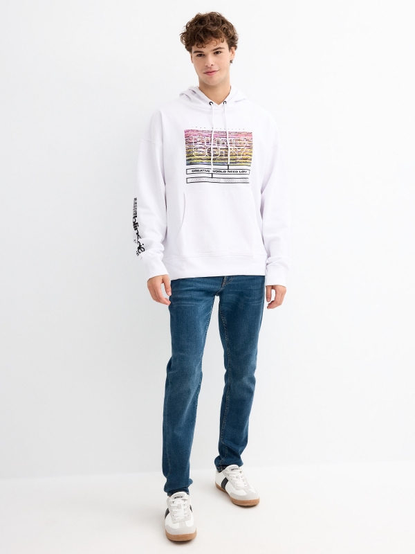 Blind SCTY Sweatshirt white general front view