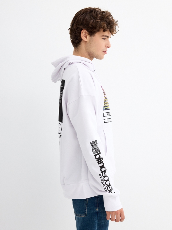 Sudadera Blind SCTY blanco vista detalle