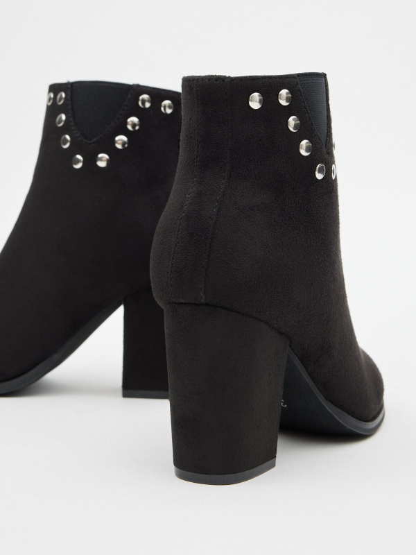 Ankle boots with studs and elastics black detail view