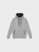%Pto% Sudadera semicerrada con capucha gris vista frontal