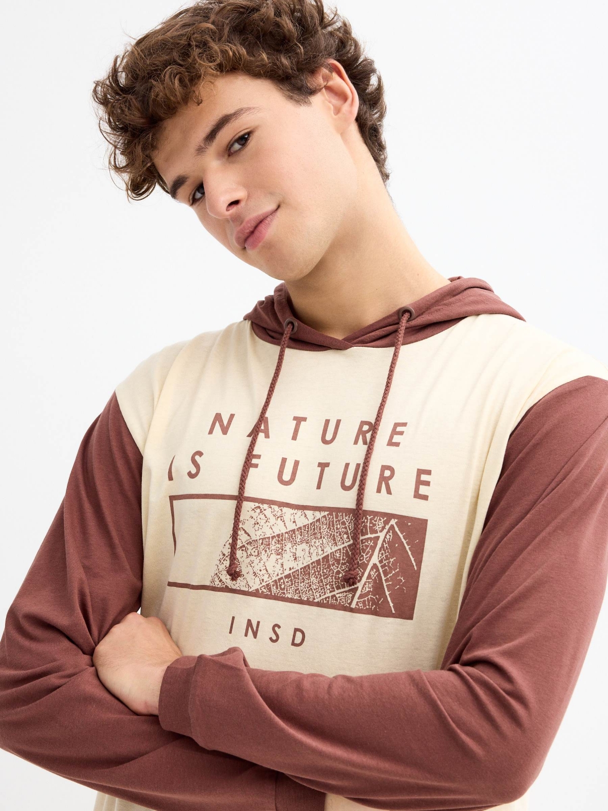 Nature is Future T-shirt sand detail view