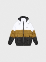 %Pto% Quilted coat 3 colors black front view
