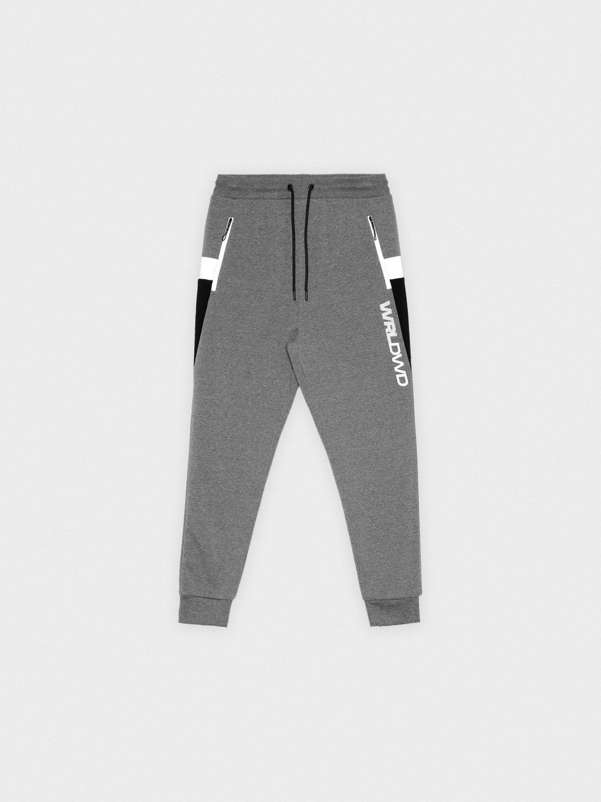  Jogger pants WRLDWD melange grey front view