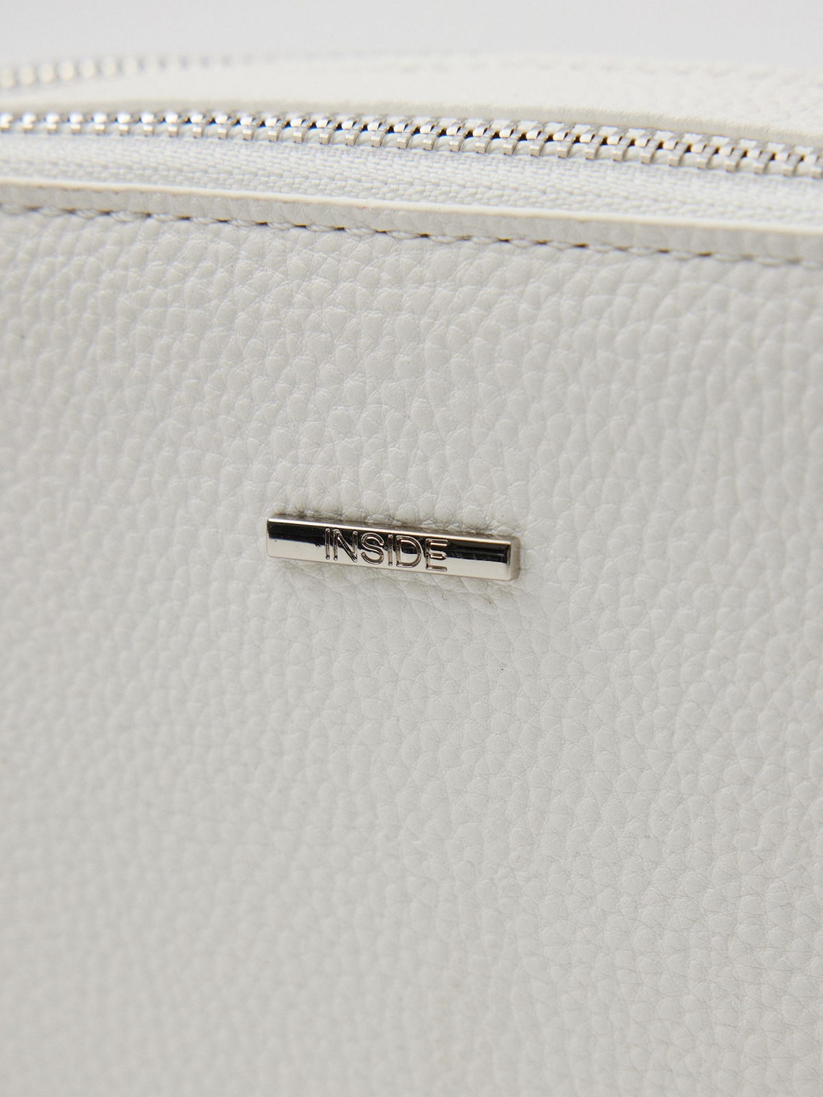 Cube crossbody bag white detail view