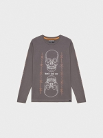 %Pto% T-shirt Don't Fail Me cinza escuro vista frontal