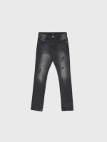 %Pto% Black ripped slim jeans black