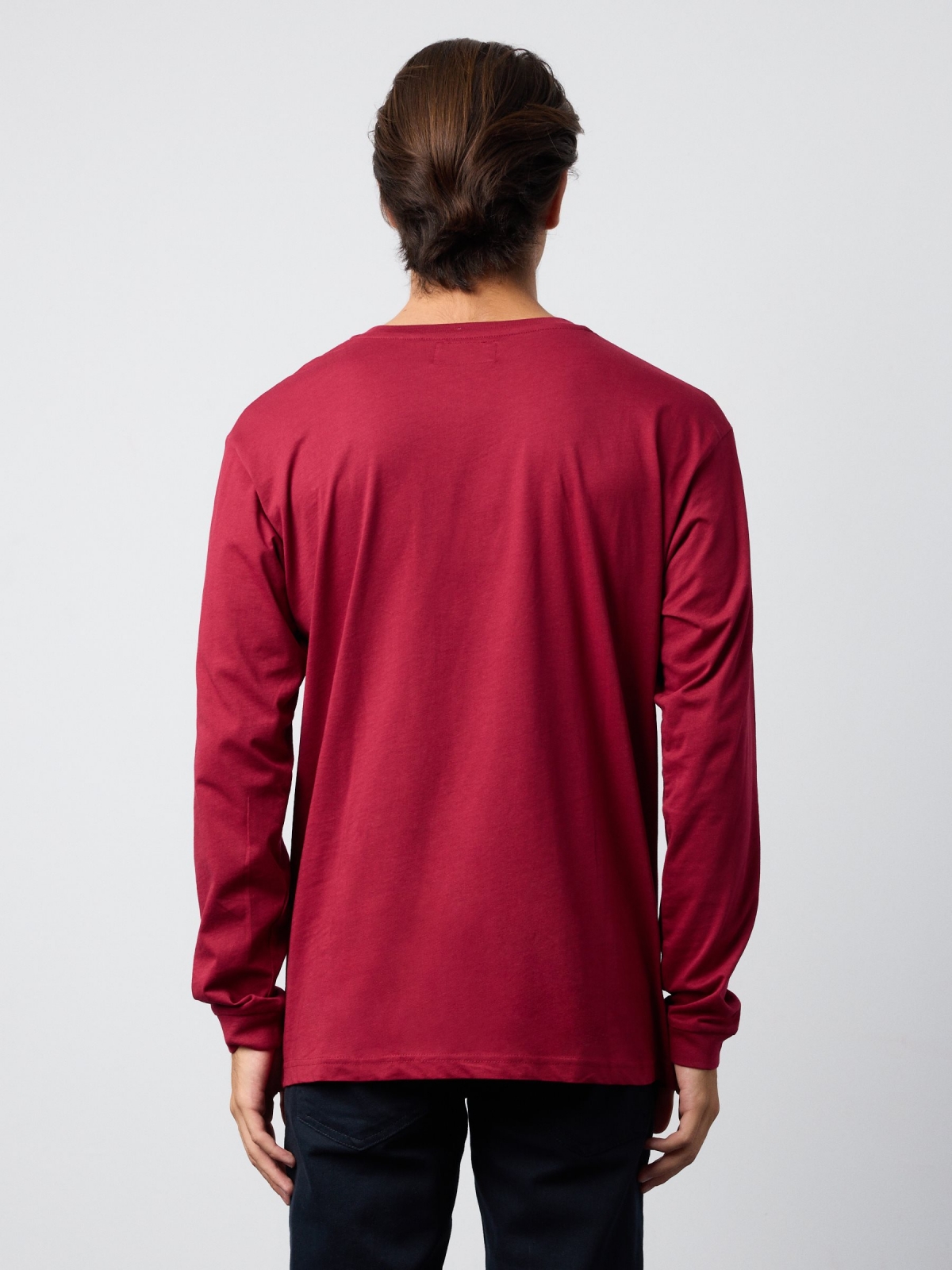 Graphic print t-shirt garnet middle back view