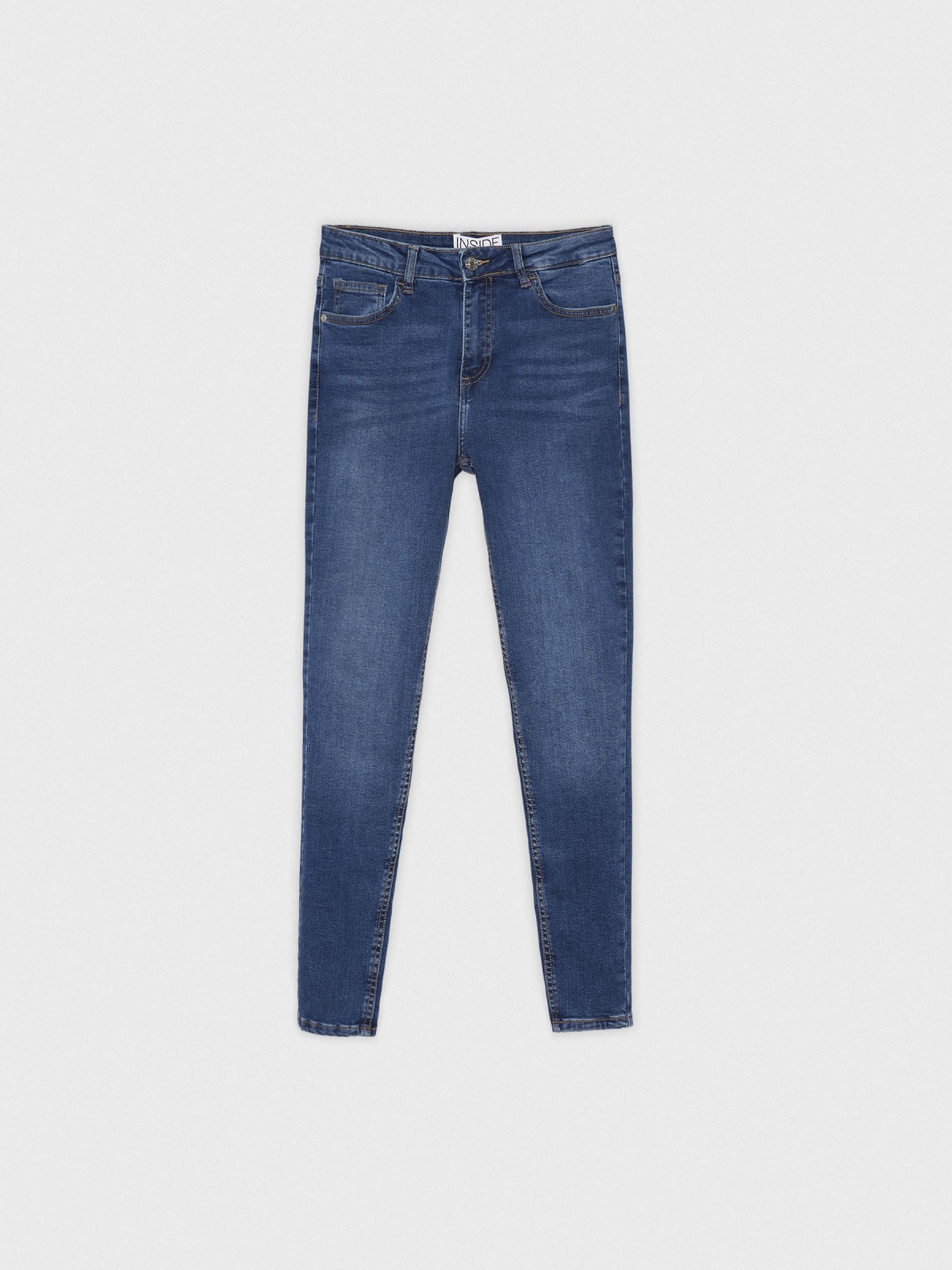  Basic mid-rise jeans blue front view