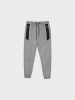 %Pto% Textured jogger pants light grey front view