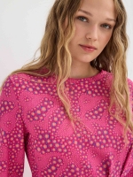 %Pto% Vestido midi flare con abertura fucsia