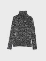 %Pto% Fleece turtleneck sweater black