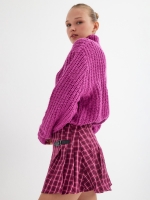 %Pto% Falda mini de tablas con hebillas rojo