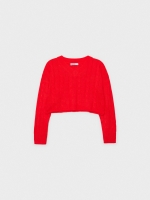 %Pto% Eights sweater deep red front view