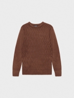 %Pto% Jersey acanalado chocolate vista frontal