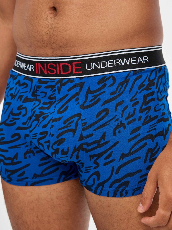 Pack 4 boxers estampados multicolorido vista geral frontal