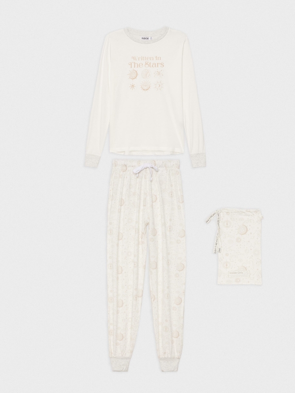 Pijama escrito nas estrelas off white