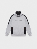 %Pto% Sudadera cuello fluido Real Time gris vista frontal