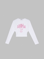 %Pto% Camiseta crop Wild Heards blanco