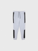 %Pto% Block color jogger pants light grey front view
