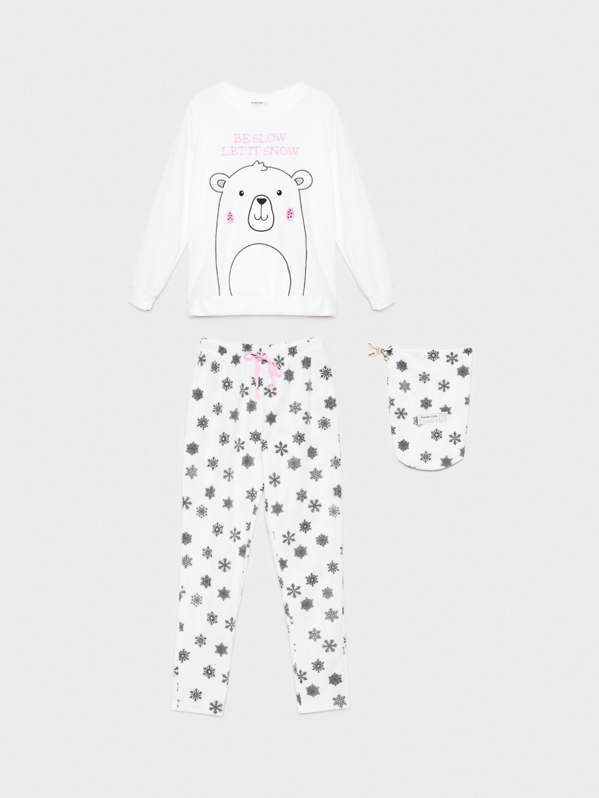 Polar bear pajamas white