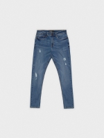 %Pto% Skinny jeans with rips blue front view