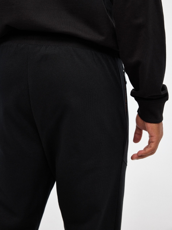 Jogger biker pants black detail view