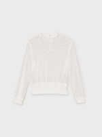 %Pto% Mini print elastic blouse white front view