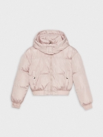 %Pto% Regular quilted jacket light pink front view