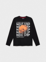 %Pto% T-shirt Next Step preto vista frontal