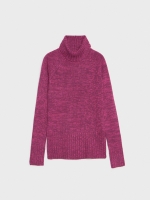 %Pto% Fleece turtleneck sweater fuchsia