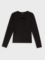 %Pto% Slim T-shirt with cut out black
