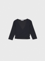 %Pto% Crop top slim cruzado negro