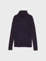 %Pto% Fleece turtleneck sweater aubergine