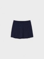 %Pto% Mini pinstripe skirt navy front view