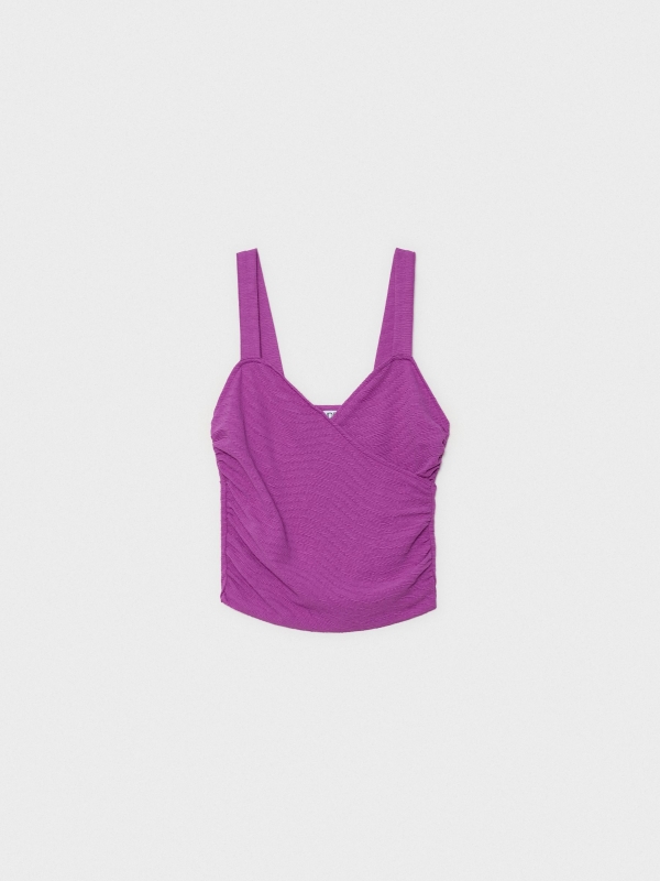  Draped straps top magenta