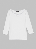 %Pto% Camiseta slim escote con tiras blanco