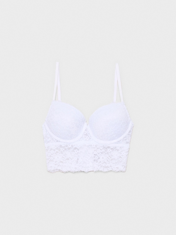 Bralette crossed burgundy white