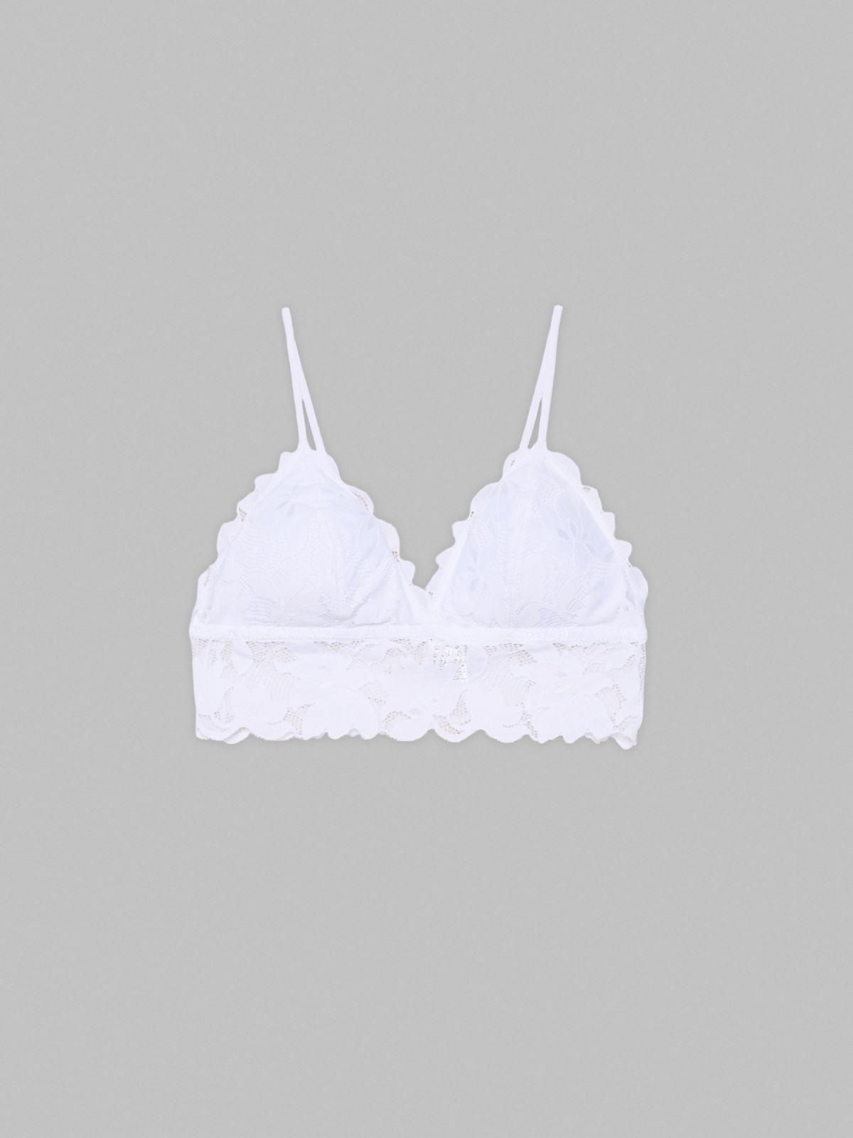 Bralette de encjae blanco blanco