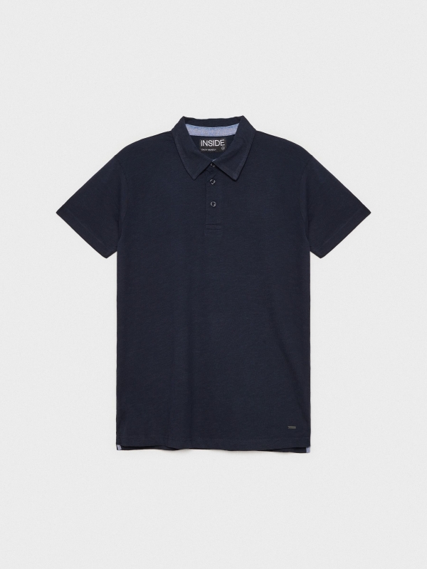  Basic polo shirt classic collar navy