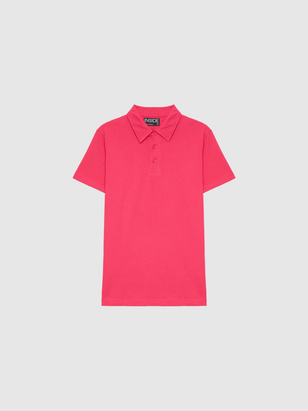  Polo básico manga corta fucsia