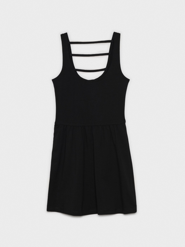  Strips back dress black