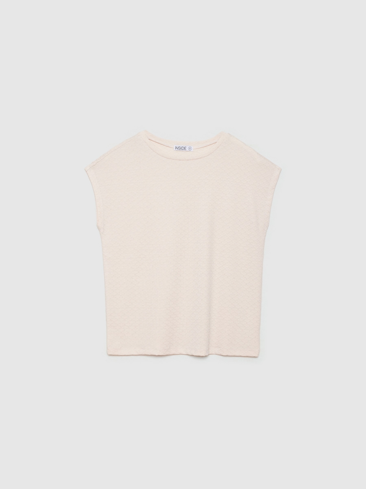  Textured T-shirt powdered pink