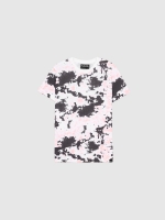 %Pto% Tie&Dye skull t-shirt white