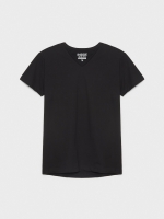 %Pto% Camiseta básica cuello pico negro